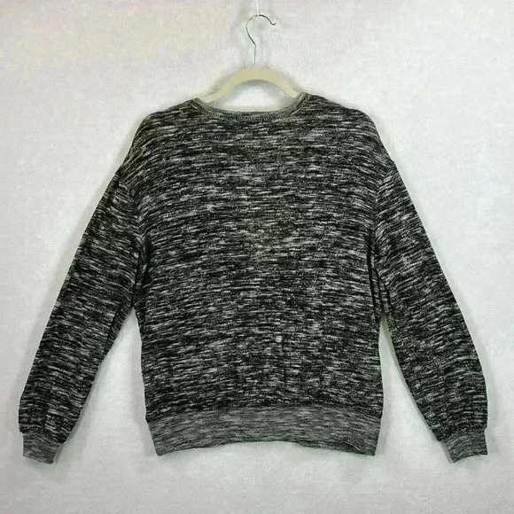 Coco + Jaimeson Sweater Women’s Medium (8-10) Heathered Black Faux Wrap - Picture 2 of 10